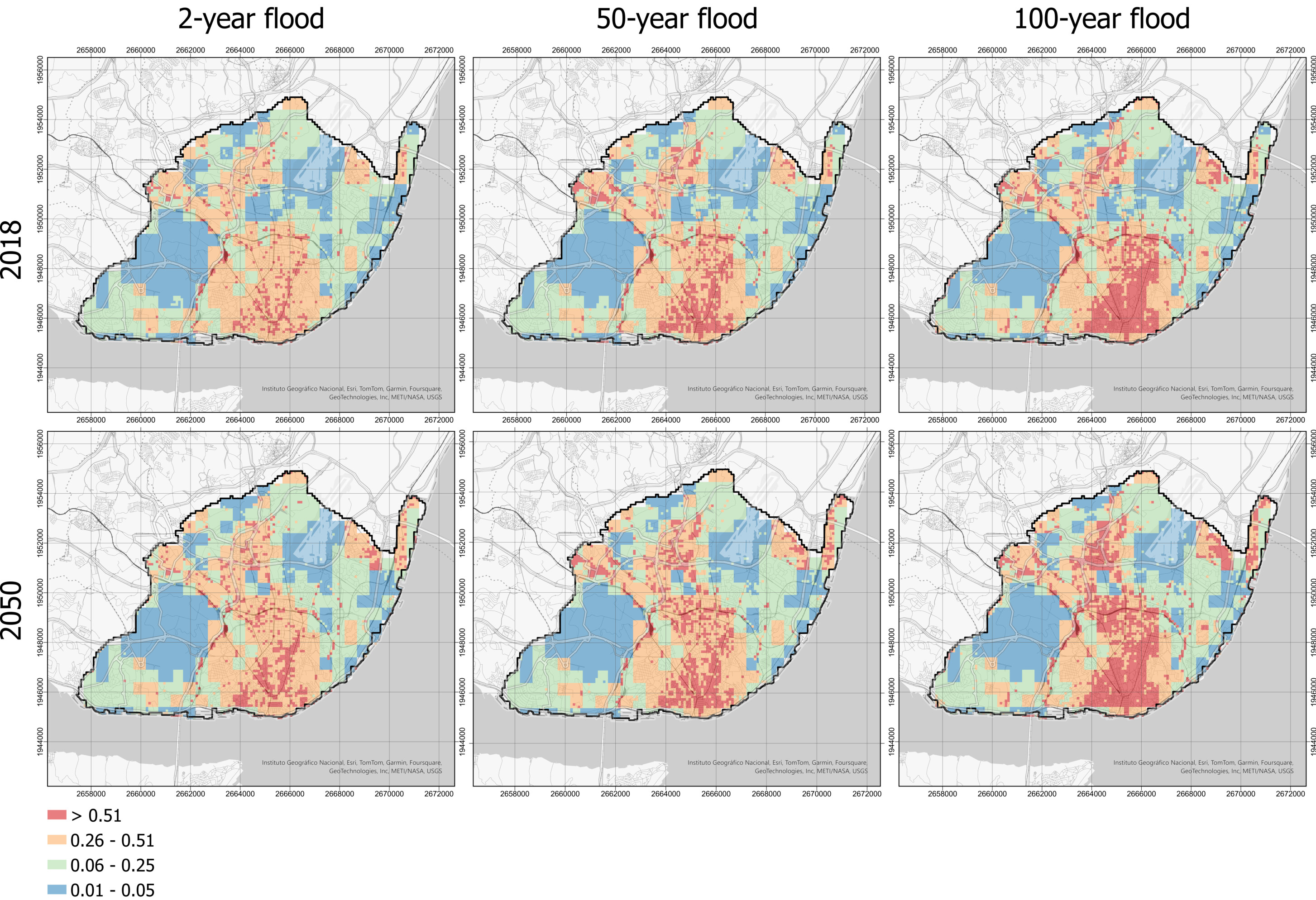 Preview of Lisbon flood risk maps